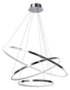 Lampadario LED a sospensione con filo HOOP LED/93W/230V diametro 80 cm 4000K cromo lucido