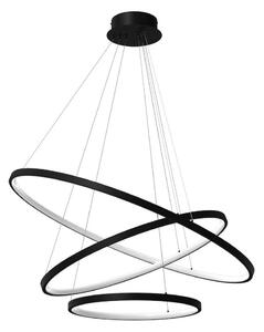 Lampadario LED a sospensione con filo HOOP LED/93W/230V diametro 80 cm 4000K nero