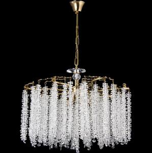 Lampadario a sospensione con catena 7xE14/60W/230V diametro 54 cm oro