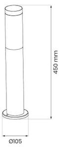 Lampada da esterno BROOKLYN 1xE27/60W/230V 45 cm IP44 cromo opaco