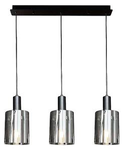 Lampadario a sospensione con filo ARCADIA 3xE27/60W/230V nero/fumé