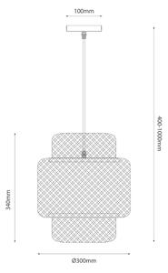 Lampadario a sospensione con filo HESTIA 1xE27/60W/230V diametro 30 cm bambù