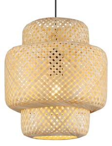 Lampadario a sospensione con filo HESTIA 1xE27/60W/230V diametro 30 cm bambù