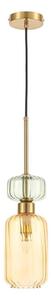 Lampadario a sospensione con filo MOLLY 1xE14/40W/230V diametro 12 cm oro/arancione/verde
