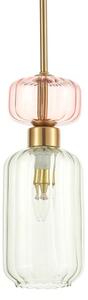 Lampadario a sospensione con filo MOLLY 1xE14/40W/230V diametro 12 cm oro/verde/rosa