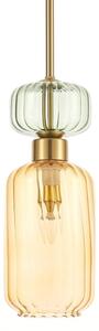 Lampadario a sospensione con filo MOLLY 1xE14/40W/230V diametro 12 cm oro/arancione/verde