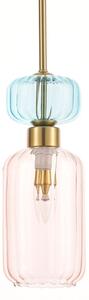 Lampadario a sospensione con filo MOLLY 1xE14/40W/230V diametro 12 cm oro/rosa/blu