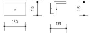 Applique a LED da esterno NATURA LED/12W/230V 4000K IP65 marrone/antracite