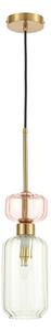 Lampadario a sospensione con filo MOLLY 1xE14/40W/230V diametro 12 cm oro/verde/rosa