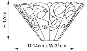 Endon 64198 - Applique da parete Tiffany JAMELIA 1xE14/40W/230V