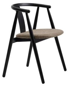 Sedia da pranzo nera e beige Relate - Unique Furniture