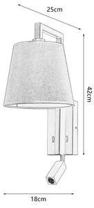 Brilagi - Applique a LED RAYA 1xE14/40W/230V + LED/3W nero