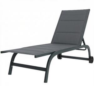 Outsunny Sdraio Traspirante da Giardino con Schienale Regolabile a 6 Posizioni, Ruote e Telaio in Alluminio, Grigio Scuro | Aosom Italy