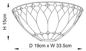 Endon 63983 - Applique da parete Tiffany BROOKLYN 1xE14/40W/230V