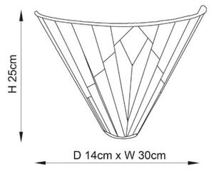 Endon 63940 - Applique da parete Tiffany ASTORIA 1xE14/40W/230V