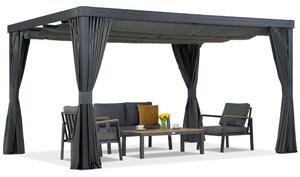 Pergola da terrazzo con tende Alicante 3x4 antracite Garden Point