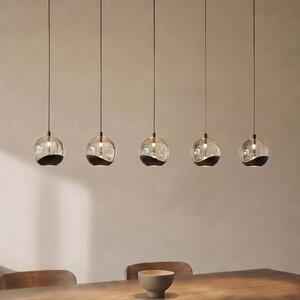 Lampada a sospensione in vetro Hayley Lucande, Chiaro / Trasparente, Soggiorno / Sala da pranzo, Vetro, Moderno, Lampada a sospensione