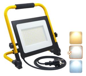 Riflettore LED portatile TIGRA LED/100W/4000K IP54 nero/giallo