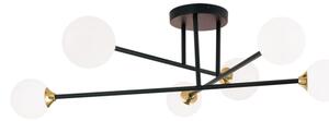 Orion DL 7-786/6 - Lampadario a plafone SNOWWHITE 6xG9/20W/230V diametro 84 cm nero/oro