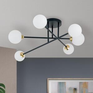 Orion DL 7-786/6 - Lampadario a plafone SNOWWHITE 6xG9/20W/230V diametro 84 cm nero/oro