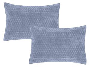 Federe decorative in set in velluto 2 pz 50x75 cm Attica Velvet Embroidered – Bianca