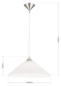 Orion HL 6-1525/1 - Lampadario a sospensione con filo GRADO 1xE27/60W/230V diametro 40 cm cromo opaco