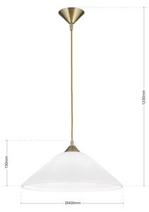 Orion HL 6-1525/1 - Lampadario a sospensione con filo GRADO 1xE27/60W/230V diametro 40 cm ottone