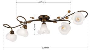 Orion DL 7-789/5 - Lampadario a plafone SISI 5xE14/40W/230V bronzo/patina