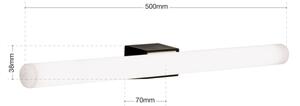 Orion Soff 3-484 - Applique a LED VISAGIST 1xS14d/8W/230V nero