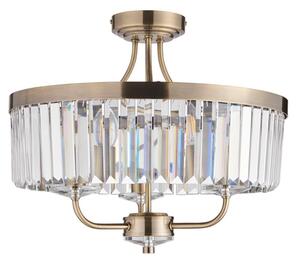 Endon 102506 - Lampadario a plafone CHESTERFIELD 3xE14/6W/230V diametro 45 cm ottone