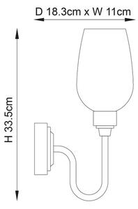 Endon 107792 - Applique STOURTON 1xE14/6W/230V ottone