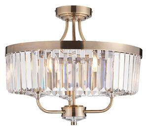 Endon 102506 - Lampadario a plafone CHESTERFIELD 3xE14/6W/230V diametro 45 cm ottone
