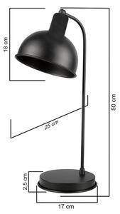 ONLI - Lampada da tavolo ISTANBUL 1xE27/22W/230V 50 cm nero