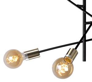 ONLI - Lampadario a sospensione con filo CROSS 6xE27/22W/230V nero/ottone