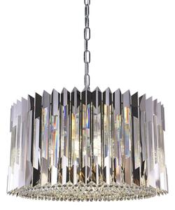Lampadario a sospensione con catena RITZ 12xE14/40W/230V diametro 54 cm cromo lucido