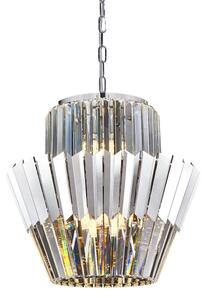 Lampadario a sospensione con catena DONNA 9xE14/40W/230V diametro 45 cm cromo opaco
