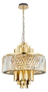 Lampadario a sospensione con catena MARGOT 9xE14/40W/230V diametro 55 cm oro