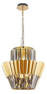 Lampadario a sospensione con catena DONNA 9xE14/40W/230V diametro 45 cm oro