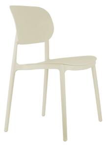 Sedia da pranzo color crema in plastica Cheer – Leitmotiv