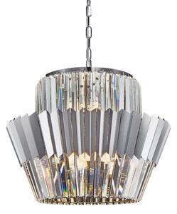 Lampadario a sospensione con catena DONNA 12xE14/40W/230V diametro 55 cm cromo opaco