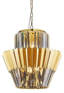 Lampadario a sospensione con catena DONNA 9xE14/40W/230V diametro 45 cm oro