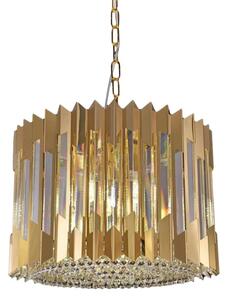 Lampadario a sospensione con catena RITZ 7xE14/40W/230V diametro 42 cm oro