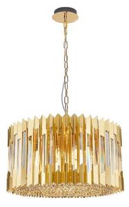 Lampadario a sospensione con catena RITZ 12xE14/40W/230V diametro 54 cm oro
