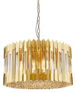 Lampadario a sospensione con catena RITZ 12xE14/40W/230V diametro 54 cm oro