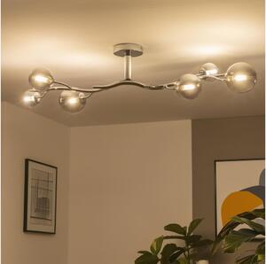 Brilagi - Lampadario LED a plafone MISTEL 6xG9/3W/230V nero cromato/fumé