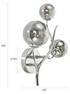 Brilagi - Lampada da parete LED MISTEL 3xG9/3W/230V cromo nero/fumé
