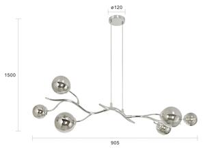 Brilagi - Lampadario LED sospeso su cavo MISTEL 6xG9/3W/230V nero cromato/fumé