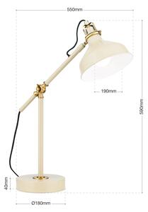 Orion LA 4-1222/1 - Lampada da tavolo SCHILLER 1xE27/40W/230V color crema/bronzo