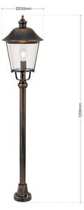 Orion AL 11K/360.44 - Lampada da esterno KENZO 1xE27/100W/230V IP44 bronzo/patina