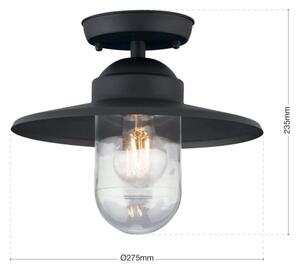 Orion AL 11-1317 - Plafoniera da esterno a montaggio superficiale EDWARD 1xE27/60W/230V IP44 antracite